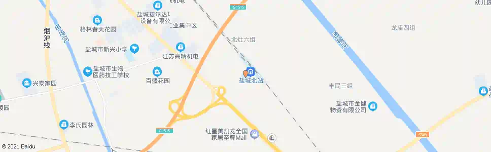 盐城城北公交停车场_公交站地图_盐城公交_妙搜公交查询2025