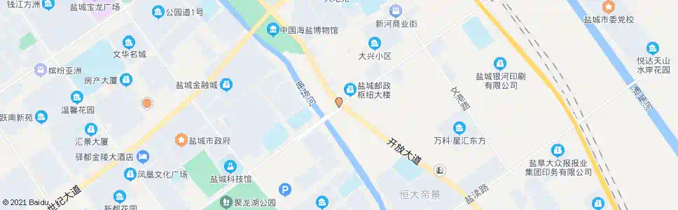 盐城开放大道新都路口_公交站地图_盐城公交_妙搜公交查询2025
