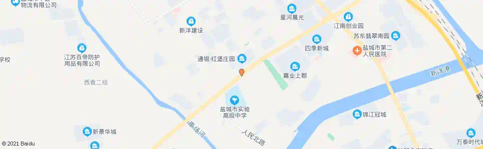 盐城新洋实验学校(东)_公交站地图_盐城公交_妙搜公交查询2025