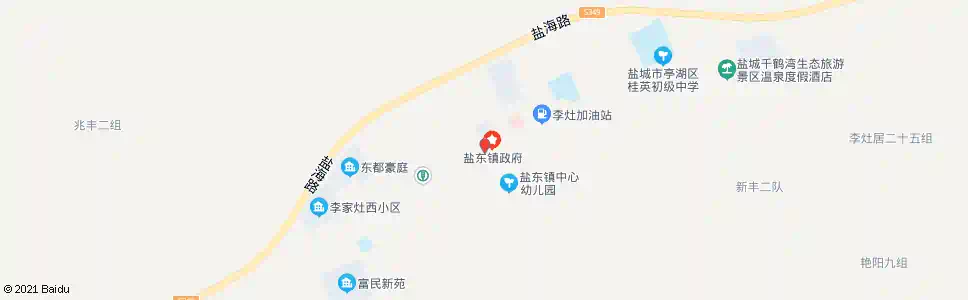 盐城盐东镇政府_公交站地图_盐城公交_妙搜公交查询2025