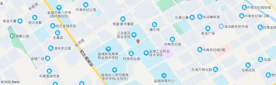 盐城高职园_公交站地图_盐城公交_妙搜公交查询2025