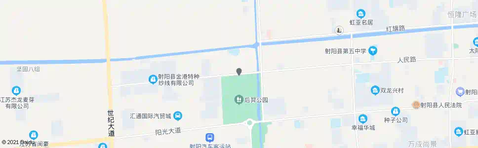 盐城后羿公园_公交站地图_盐城公交_妙搜公交查询2025