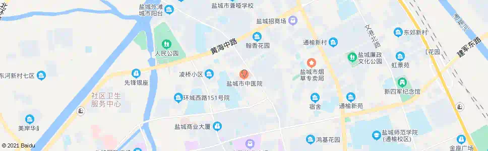 盐城中医院_公交站地图_盐城公交_妙搜公交查询2025
