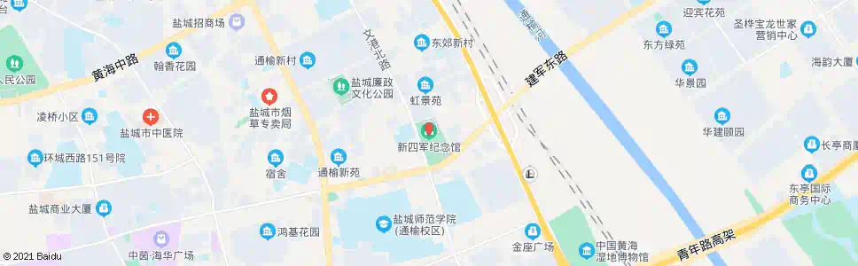 盐城新四军纪念馆西_公交站地图_盐城公交_妙搜公交查询2025