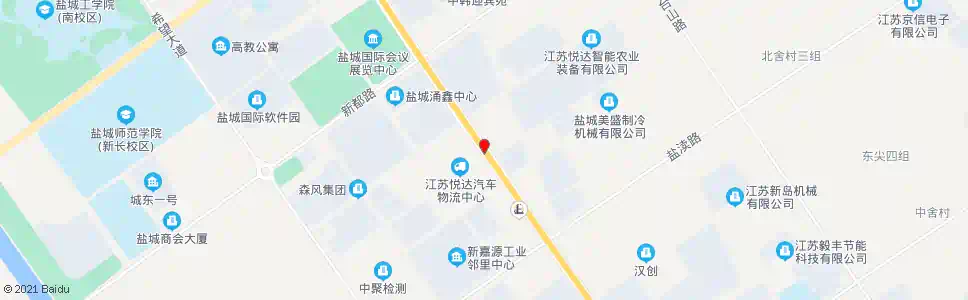盐城东环路嫩江路口_公交站地图_盐城公交_妙搜公交查询2025