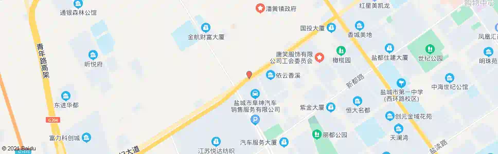盐城中联国际汽车城_公交站地图_盐城公交_妙搜公交查询2025