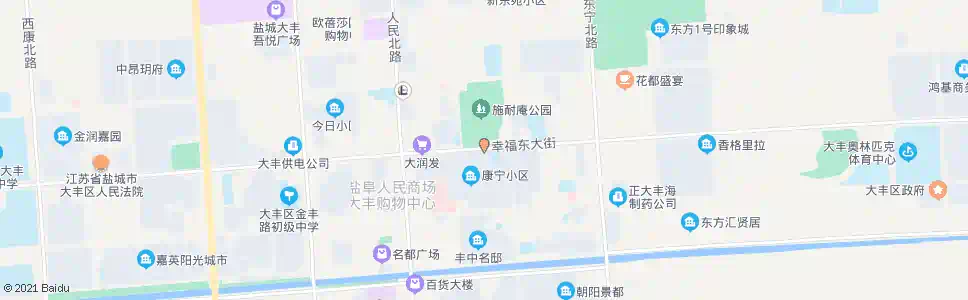 盐城施耐庵公园_公交站地图_盐城公交_妙搜公交查询2025