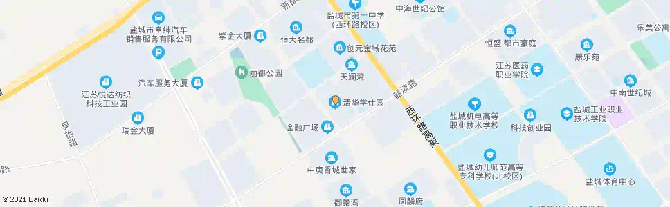 盐城清华学仕园_公交站地图_盐城公交_妙搜公交查询2025