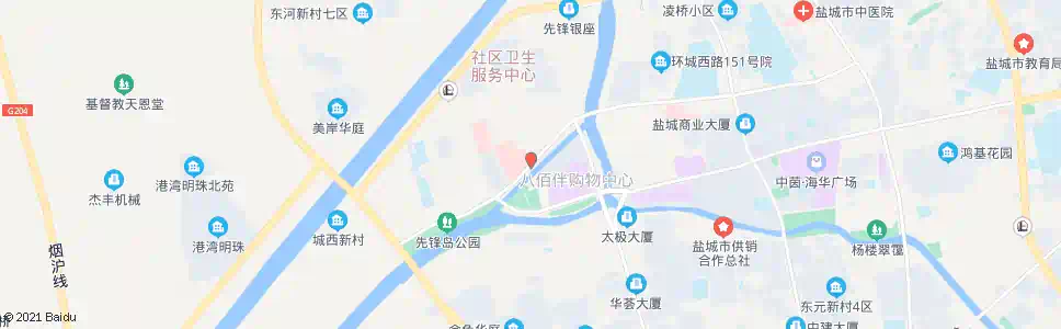 盐城市一院(卫校)_公交站地图_盐城公交_妙搜公交查询2025