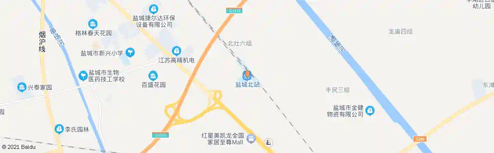 盐城西场北_公交站地图_盐城公交_妙搜公交查询2025