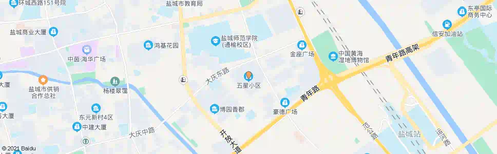 盐城五星小区(北)_公交站地图_盐城公交_妙搜公交查询2025