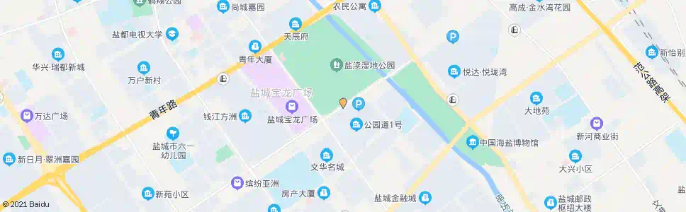 盐城盐渎公园南_公交站地图_盐城公交_妙搜公交查询2025