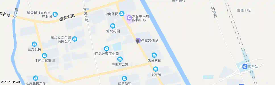 盐城伟嘉装饰城_公交站地图_盐城公交_妙搜公交查询2025