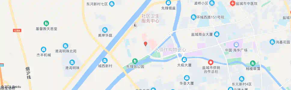 盐城市一院(西)_公交站地图_盐城公交_妙搜公交查询2025