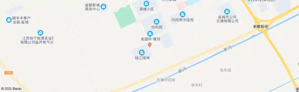 盐城钱江绿洲_公交站地图_盐城公交_妙搜公交查询2025