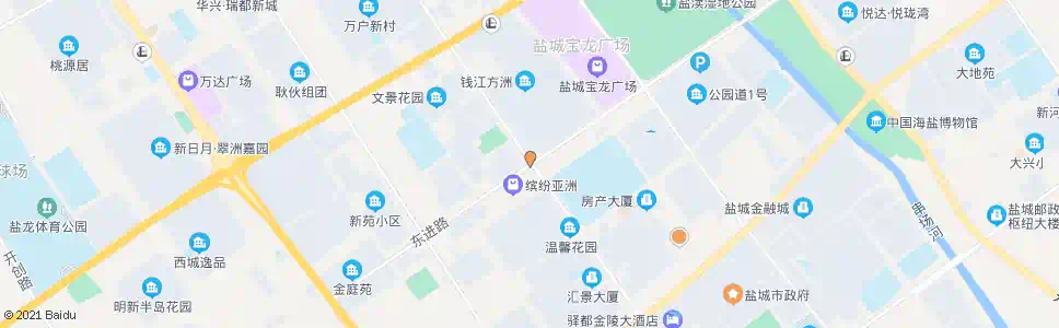 盐城东进路解放路口_公交站地图_盐城公交_妙搜公交查询2025