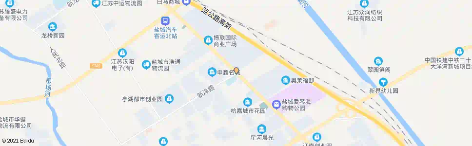 盐城新洋路开放大道口_公交站地图_盐城公交_妙搜公交查询2025