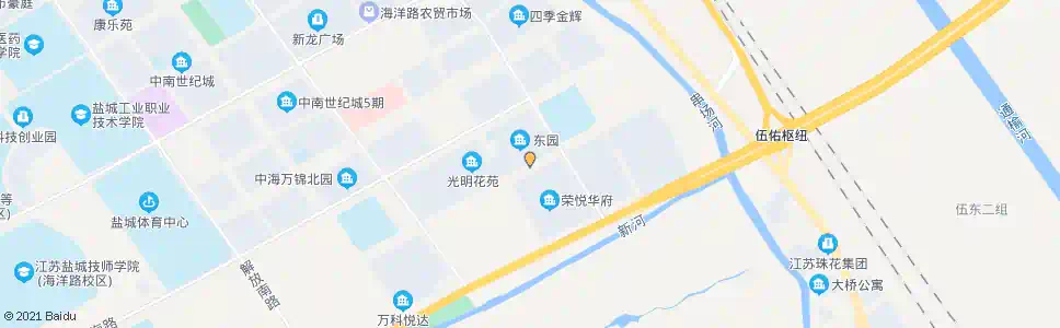 盐城光明东苑_公交站地图_盐城公交_妙搜公交查询2025