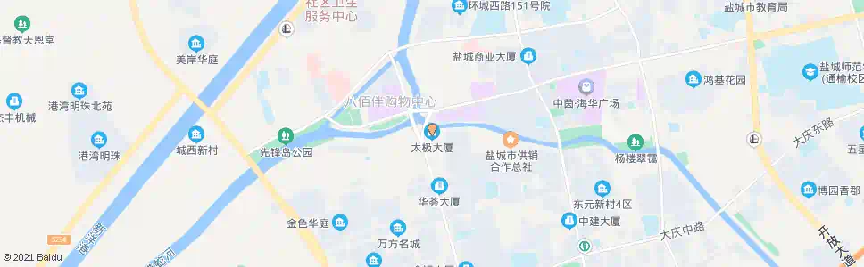 盐城鱼市口(太极大厦)_公交站地图_盐城公交_妙搜公交查询2025