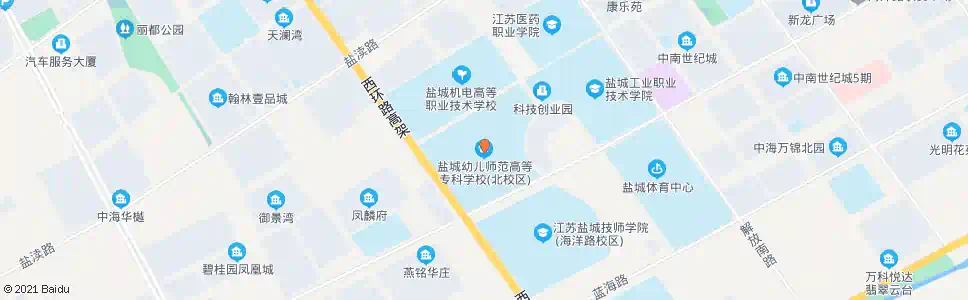盐城幼儿师范北校区_公交站地图_盐城公交_妙搜公交查询2025