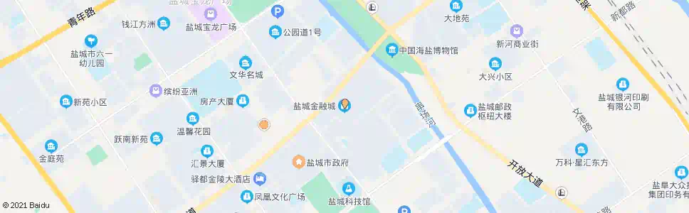 盐城金融城(老车管所)_公交站地图_盐城公交_妙搜公交查询2025