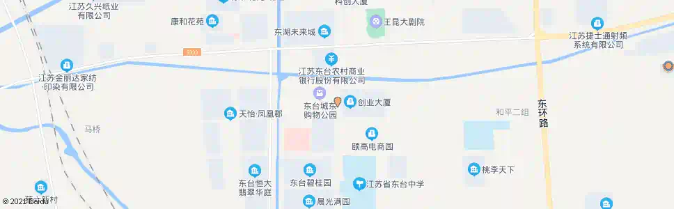 盐城创业大厦_公交站地图_盐城公交_妙搜公交查询2025