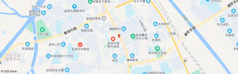 盐城市文化馆(毓龙东路)_公交站地图_盐城公交_妙搜公交查询2025