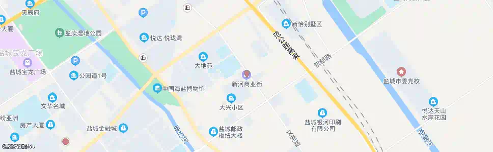 盐城新河社区商业街_公交站地图_盐城公交_妙搜公交查询2025