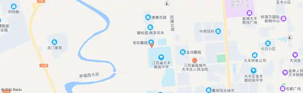 盐城丰中教师公寓_公交站地图_盐城公交_妙搜公交查询2025