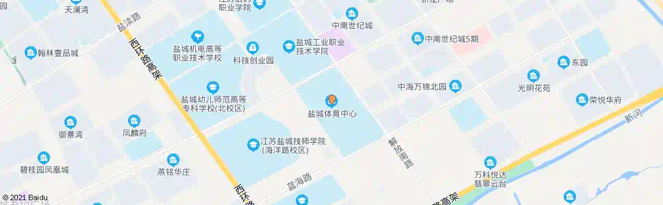 盐城体育中心_公交站地图_盐城公交_妙搜公交查询2025