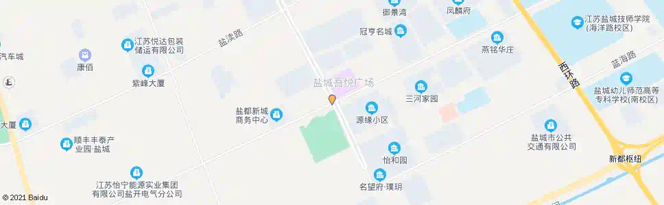 盐城开创路海洋路口_公交站地图_盐城公交_妙搜公交查询2025