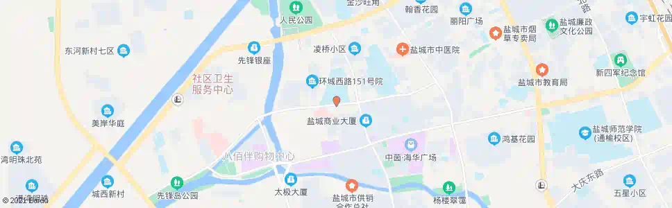 盐城市三院(北院)_公交站地图_盐城公交_妙搜公交查询2025