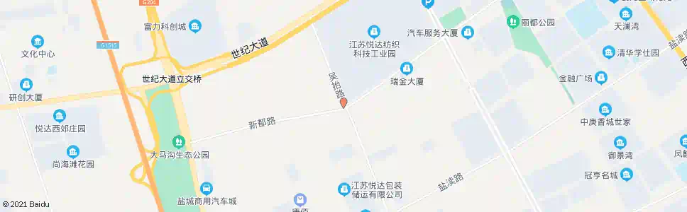 盐城新都路吴抬路口_公交站地图_盐城公交_妙搜公交查询2025