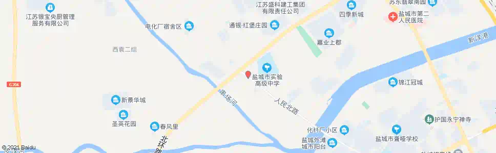 盐城高级中学_公交站地图_盐城公交_妙搜公交查询2025