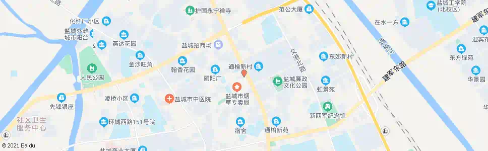 盐城县卫生局_公交站地图_盐城公交_妙搜公交查询2025