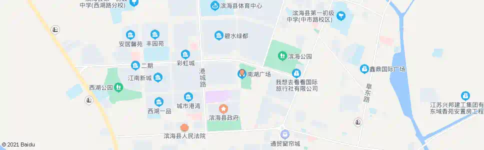 盐城南湖广场_公交站地图_盐城公交_妙搜公交查询2025