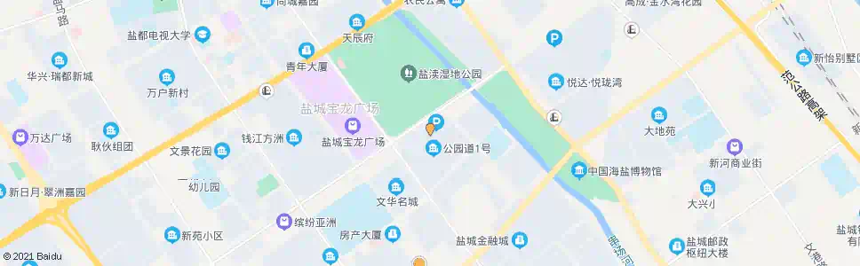 盐城公园1号(北门)_公交站地图_盐城公交_妙搜公交查询2025