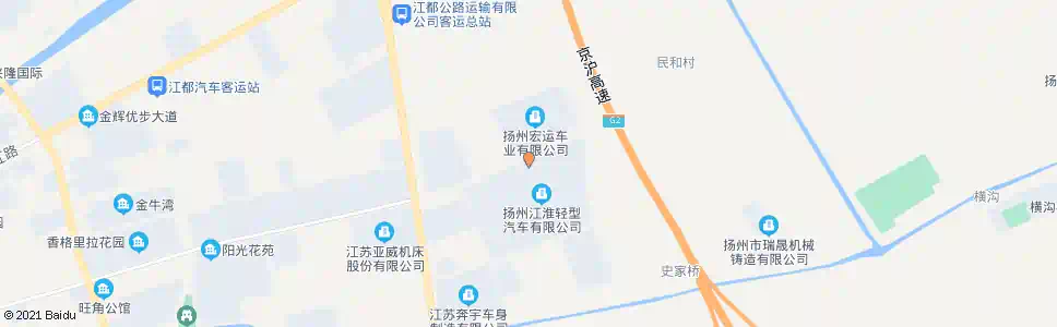 扬州完美路江淮汽车停车场_公交站地图_扬州公交_妙搜公交查询2025