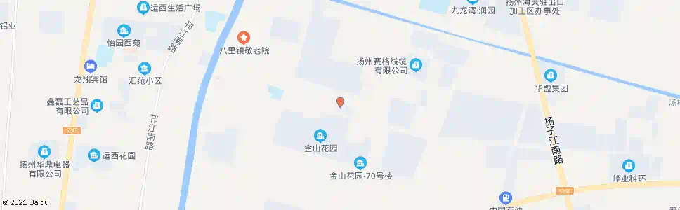 扬州爱克赛电气(金山花园小区)_公交站地图_扬州公交_妙搜公交查询2025