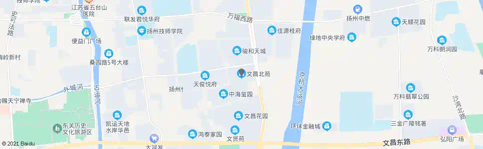 扬州文昌北苑_公交站地图_扬州公交_妙搜公交查询2025