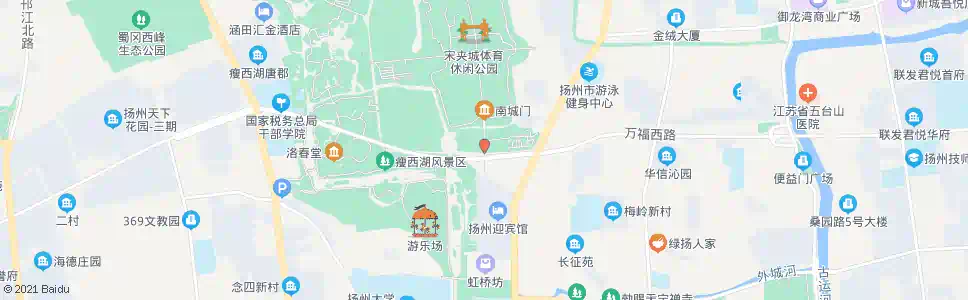 扬州宋夹城体育休闲公园南门_公交站地图_扬州公交_妙搜公交查询2025