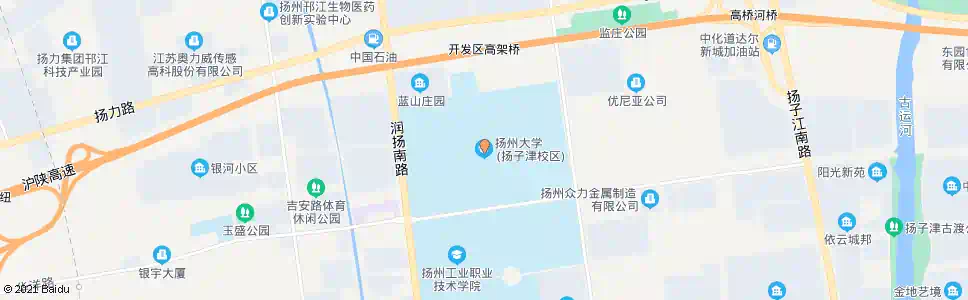 扬州扬州大学扬子津校区_公交站地图_扬州公交_妙搜公交查询2025