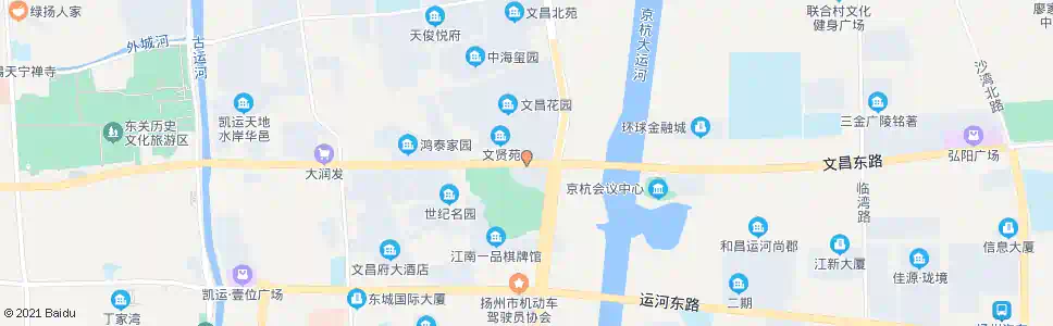 扬州文昌花园南(住房公积金中心)_公交站地图_扬州公交_妙搜公交查询2025