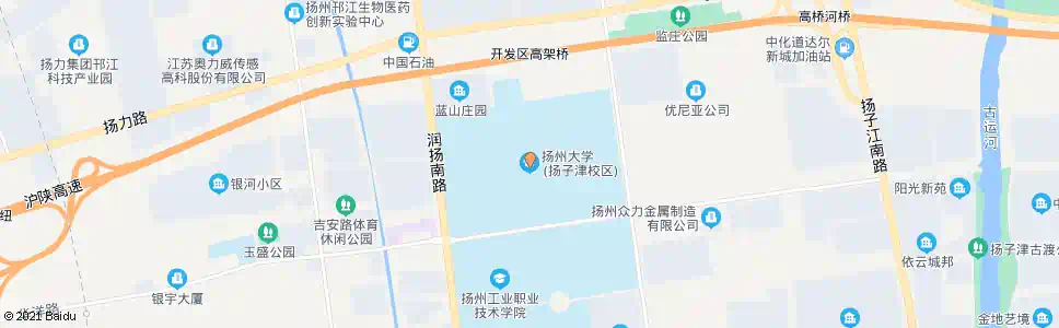 扬州扬州大学扬子津校区(华扬西路)_公交站地图_扬州公交_妙搜公交查询2025
