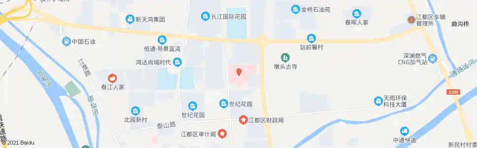 扬州洪泉医院(世纪花园)_公交站地图_扬州公交_妙搜公交查询2025