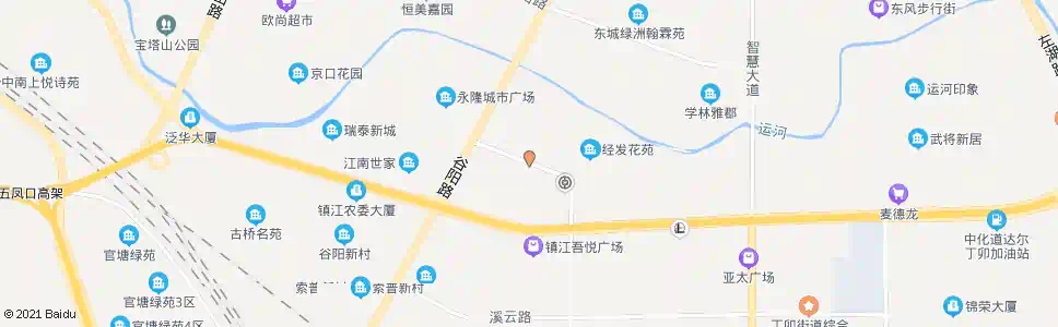 镇江美食街(纬五路)_公交站地图_镇江公交_妙搜公交查询2025