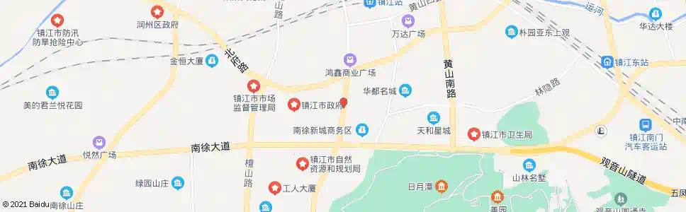 镇江行政中心东站_公交站地图_镇江公交_妙搜公交查询2025