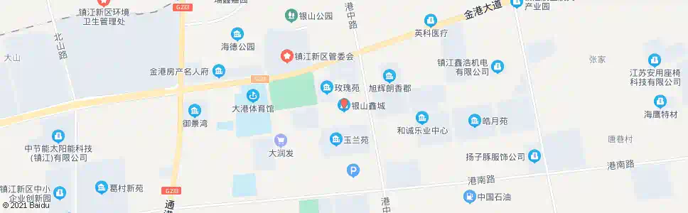 镇江银山鑫城东站_公交站地图_镇江公交_妙搜公交查询2025