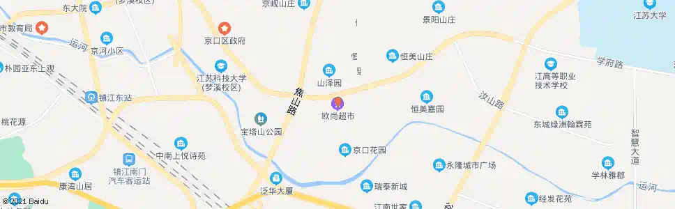 镇江欧尚超市(学府店)_公交站地图_镇江公交_妙搜公交查询2025