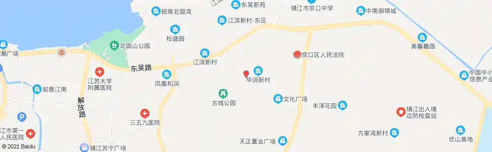镇江古城路花山路_公交站地图_镇江公交_妙搜公交查询2025